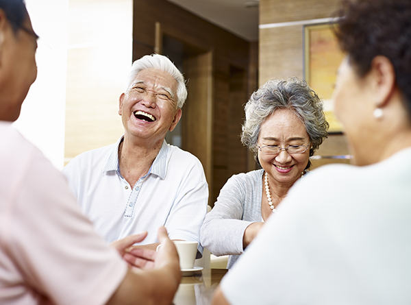 Image of elderly people laughing