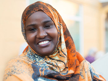 Young woman smiling