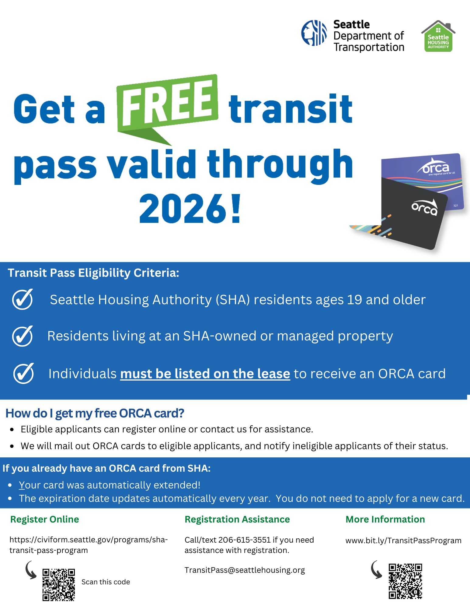 SHA Transit Pass Flyer