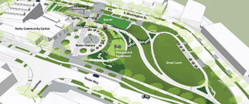 Rendering of Yesler Terrace Park