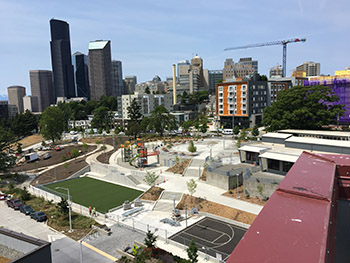 Aerial of Yesler Terrace Park