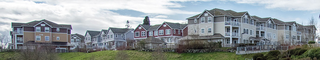 A row of residential bulidings