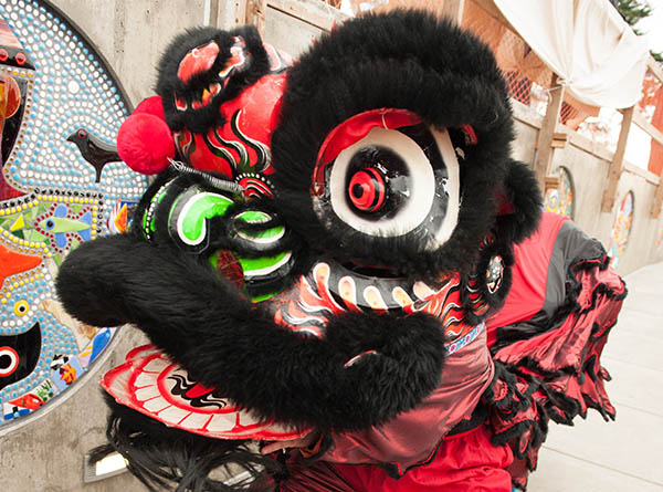 Closeup of Lion Dancer