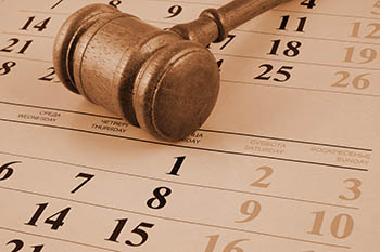 Gavel on a calendar