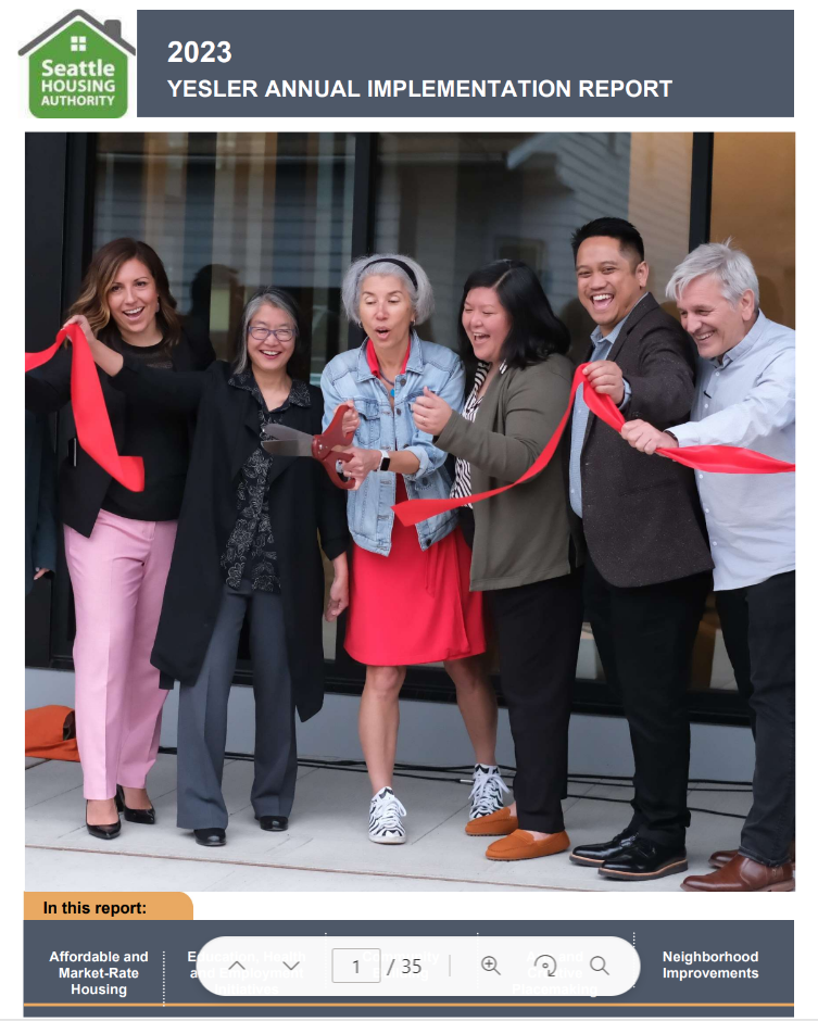 Cover of Yesler Annual Implementaton Report