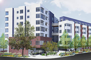 Rendering of Red Cedar apartment building 