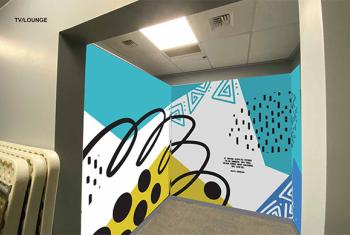 Mock-up design for NewHolly mural