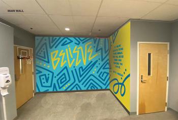 Mock-up design for NewHolly mural