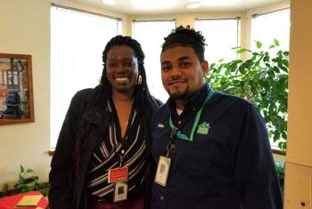 Tiwania Bardwell with Salim at the Farewell Open House