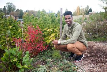 Abdikani in garden