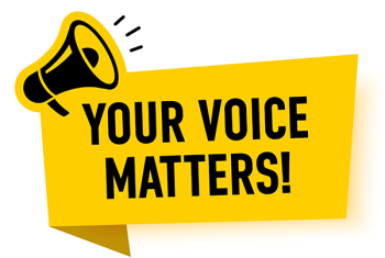 Stock image of your voice matters