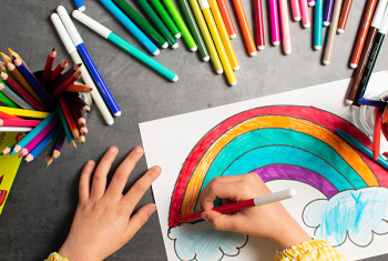 Image of child drawing