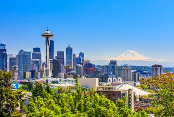 Seattle space needle stock image