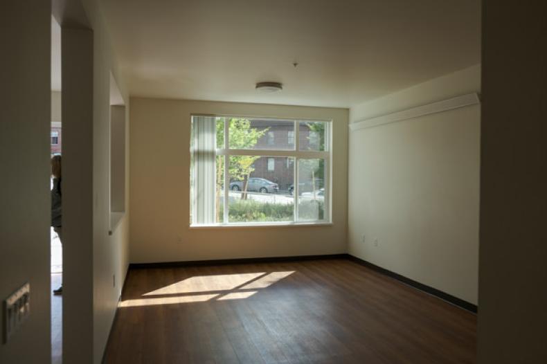 Interior of rental unit at Red Cedar residential building