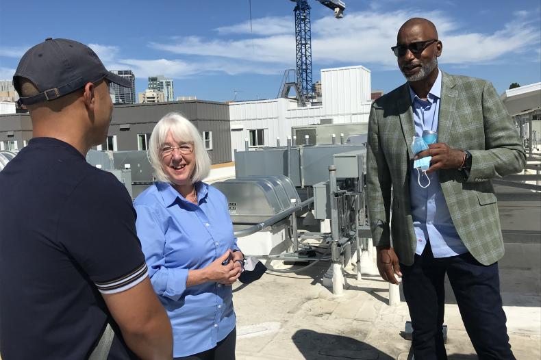 Mac, Sen Murray, Rod on roof.JPG