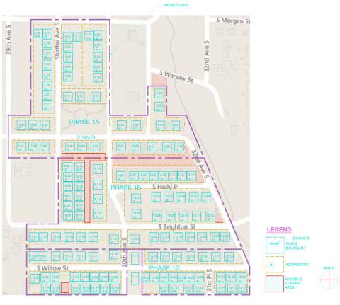 Map of NewHolly renovation work