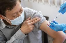 Person getting vaccine