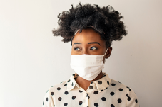Female with face mask