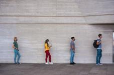 People social distancing