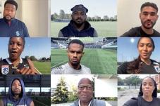 collage of athletes