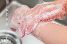Person washing their hands