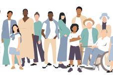 Illustration of group of people