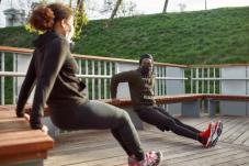 People exercising outdoors