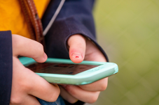 A person using a cellphone