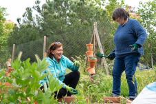 Women working in a garden
