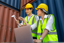 Students completing an internship