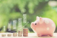 Stock image of jar with coins 