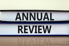 'Annual Review' sign