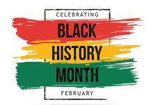 'Celebrating Black History Month' graphic