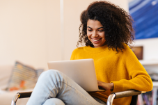 Female working on laptop 