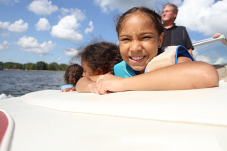 Image of girl on boat