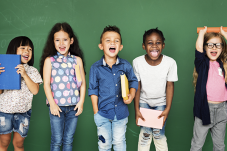 Kids excited for school