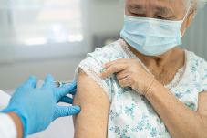 Person getting vaccinated