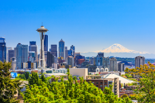 Seattle space needle stock image