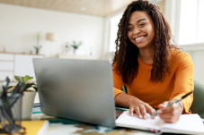 Student studying