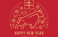'Happy New Year, year of the ox' graphic