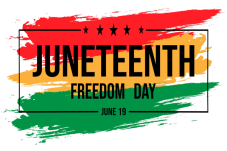 Image that says Juneteenth 