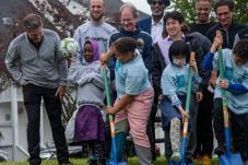Groundbreaking for soccer fields at NewHolly
