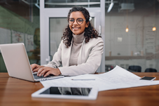 Woman at computer 