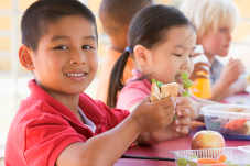 Children eating lunch