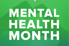 'May is Mental Health Month' sign