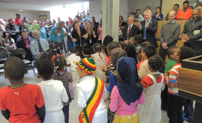HeadStart Participants entertained the crowd at the re-dedication