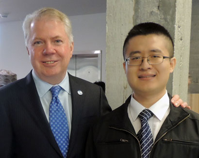 Mayor Ed Murray and Xinyu Wang