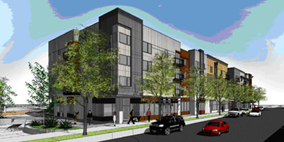 view of Tamarack Place from the Northwest.