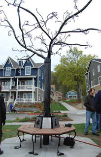 Rainier Vista Story Tree public sculpture
