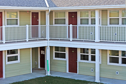 The 44-unit South Shore Court building has been rehabilitated top to bottom, both cosmetically and structurally